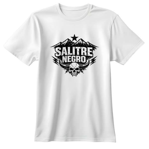 Polera Blanca Logo Salitre Negro
