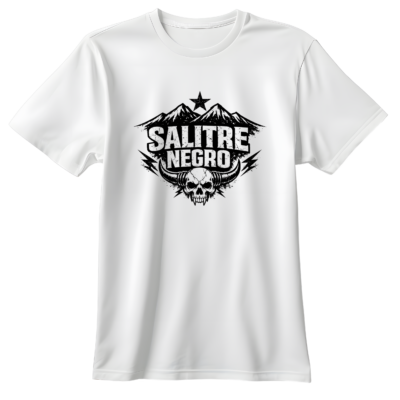Polera Blanca Logo Salitre Negro: imagen 1