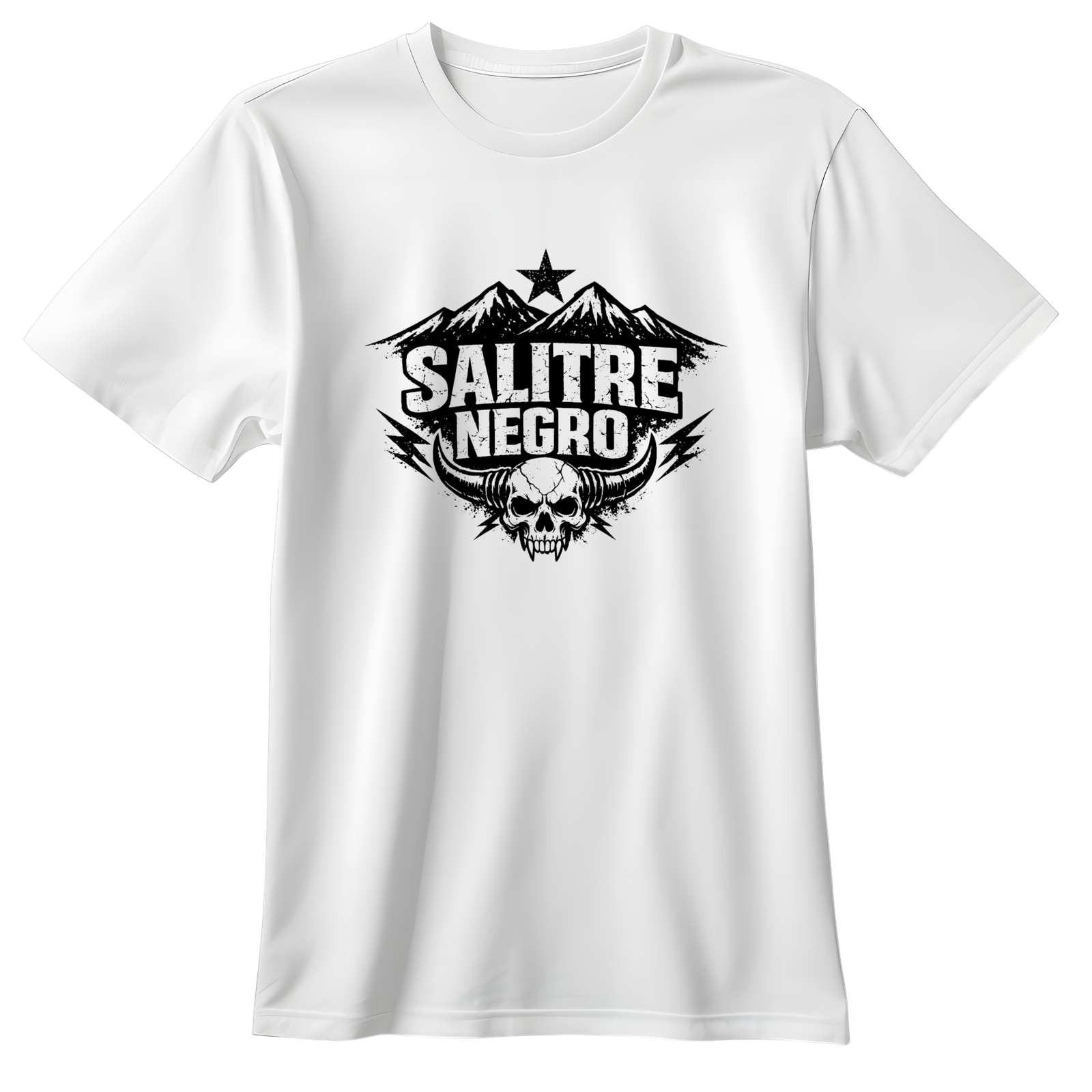 Polera Blanca Logo Salitre Negro: imagen 1